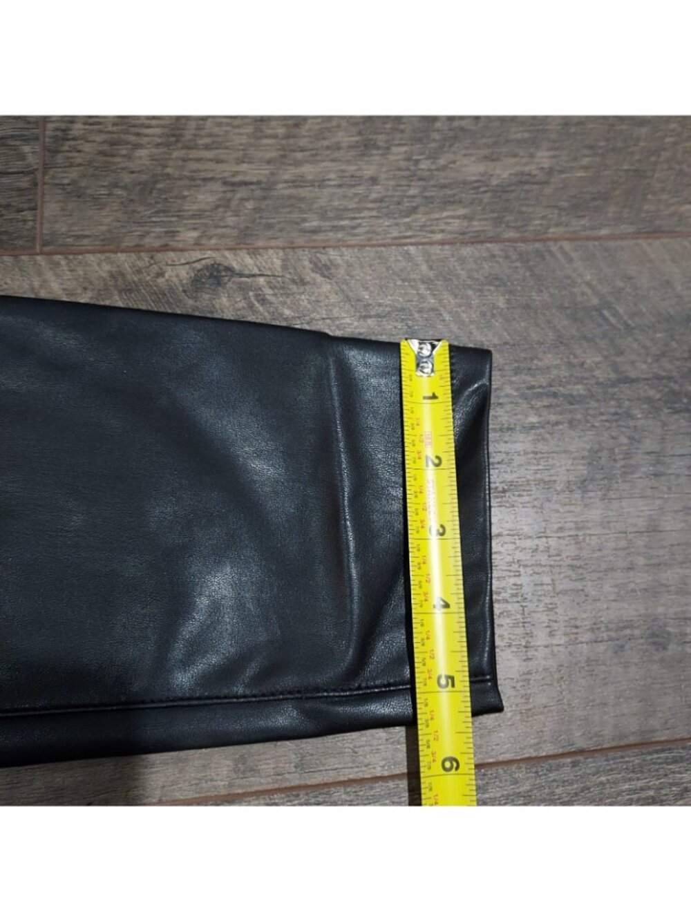 Pants Free People Womens Pull On Flux Leather Black Size 8 Biker Skinny - Picture 9 of 13